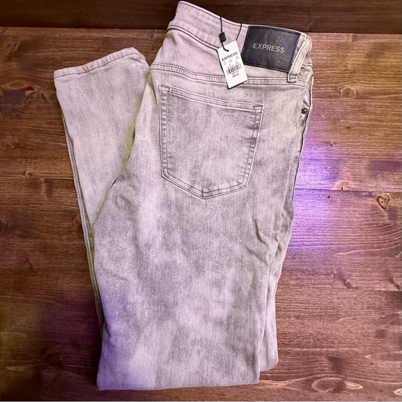 Express Men’s Skinny Jeans | Light Gray Wash | Size 34x32 | NWT - Picture 1 of 9